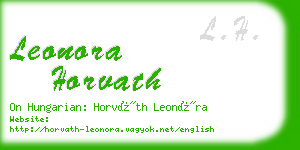 leonora horvath business card